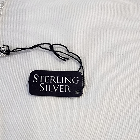 Orfevrerie Wiskemann Sterling 925 Citrine Colored CZ Zirconia Halo Necklace 18" - Picture 5 of 9